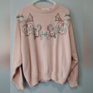 Vintage Alfred Dunner Floral Sweater Womens XL(READ) Grannycore Cottagecore